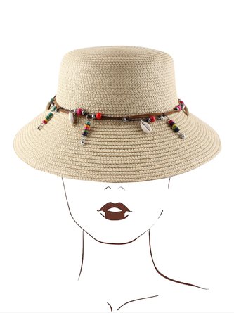 JFN Sunscreen Shade Lace Breathable Ethnic Straw Hat