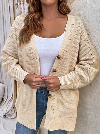 Plain Loose Sweater Coat