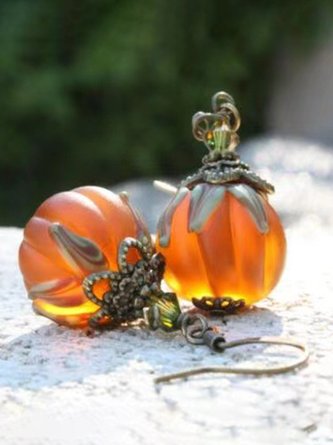 Casual Halloween Retro Pumpkin Earrings Funny Earrings