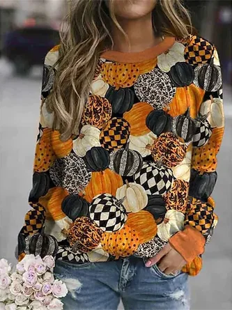 Loose Casual Crew Neck Sweatshirt
