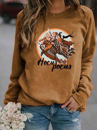 Halloween Casual Crew Neck Sweatshirt