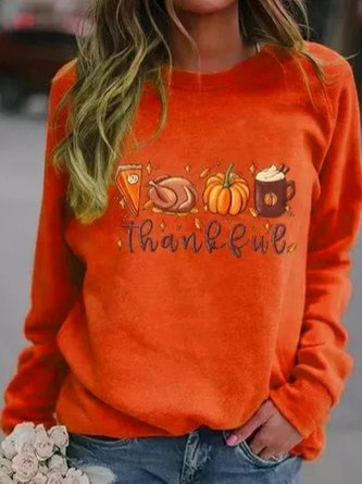 Loose Halloween Raglan Sleeve Casual Sweatshirt