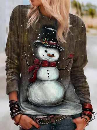 Women's Snowman Christmas Sweatshirt