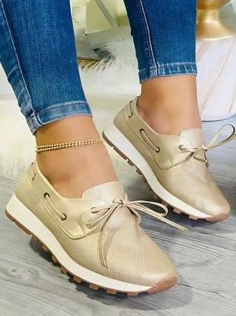 Lightweight Soft Sole Lace-Up Sneakers