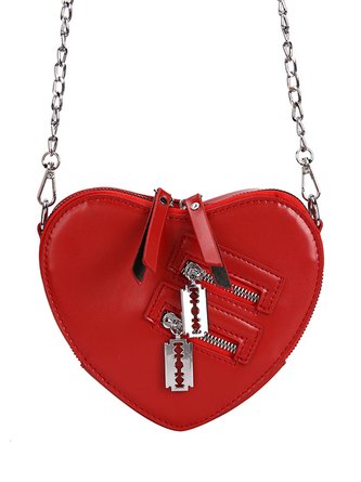 Valentine's Day Heart Shape Blade Charm Messenger Bag