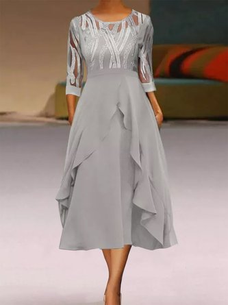 Geometric Elegant Regular Fit Dress