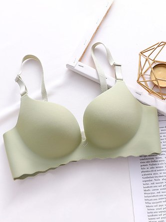 Glossy Push Up Adjustable No Steel Rim Bra
