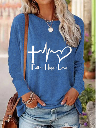 Text Letters Regular Fit Casual T-Shirt
