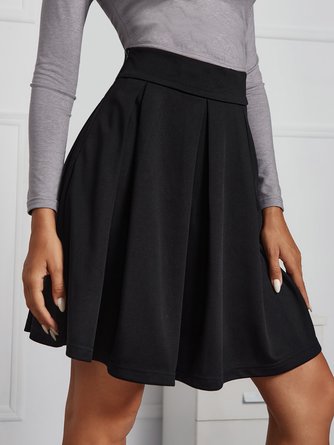 Casual Regular Fit Plain Skirt