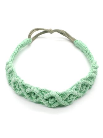 Handwoven Cotton Rope Headband Bohemian Casual Hair Accessories