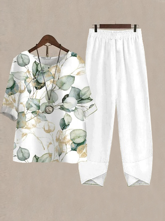 Floral Casual Loose Two-Piece Set