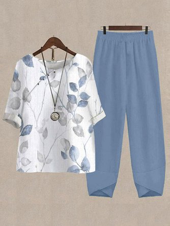 Floral Loose Casual Two-Piece Set