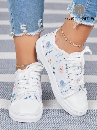 Anniemia Floral Casual Canvas  Shoes