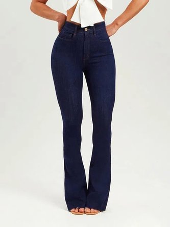 Women's Urban Casual Fitted Micro Stretch Straight Leg Jeans