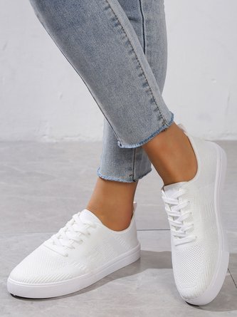 Mesh Fabric All Season Plain Sports Flyknit Sneakers