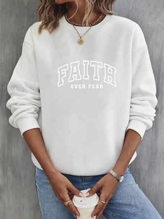 Loose Casual Letter Sweatshirt