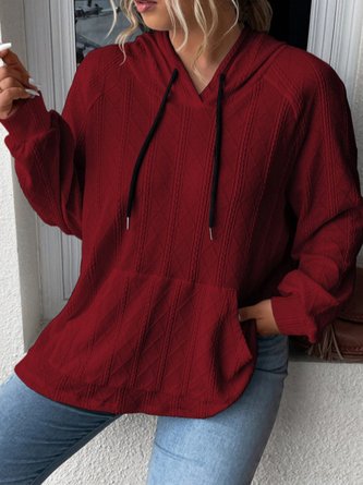 Plain Casual Loose Hoodie Hoodie
