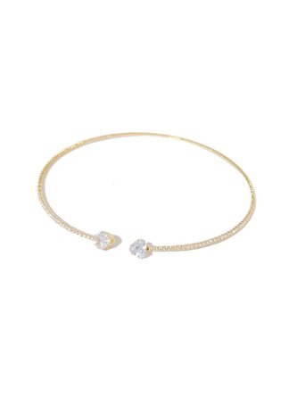 Banquet Party Full Diamond Choker Necklace Valentine's Day New Year Wedding Jewelry