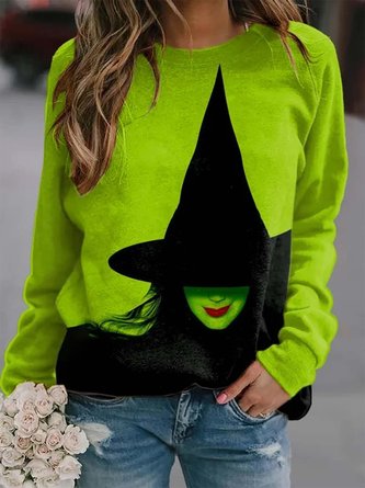 Halloween Witch Hat Sweatshirt For Women
