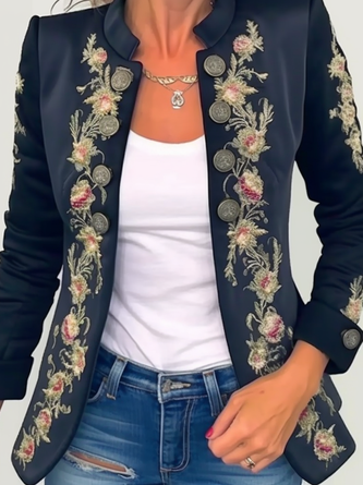 Stand Collar Casual Trench Coat