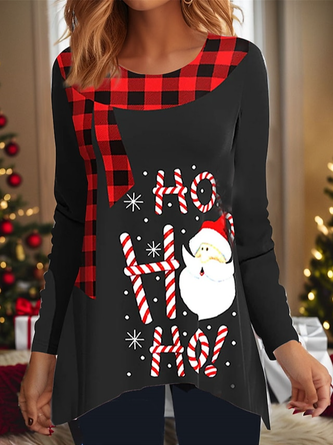 Christmas Crew Neck Regular Fit Casual T-Shirt