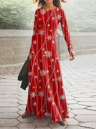 Snowflake Casual Dress