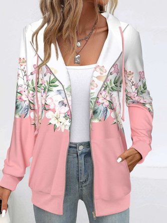 Loose Casual Floral Others Jacket