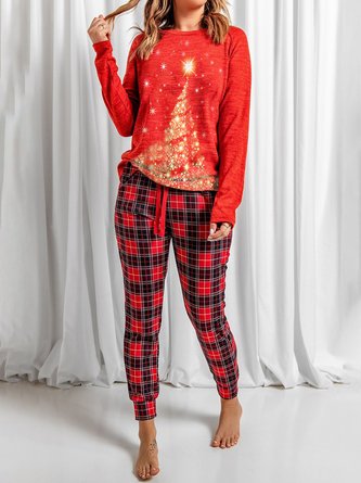 Christmas Tree Casual Loose Two-Piece Set