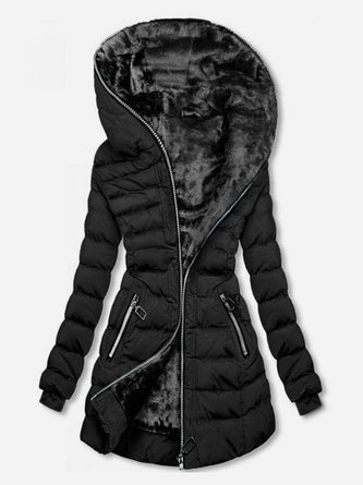 Hoodie Casual Regular Fit Fleece Padded Jacket