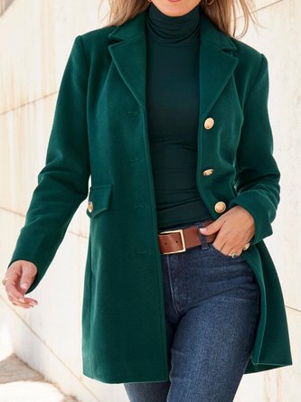 Plain Casual Coat
