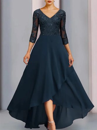Lace Elegant V Neck Dress
