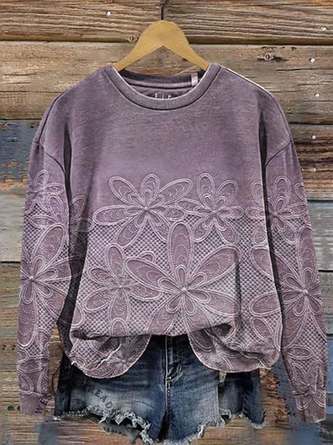 Floral Crew Wash Sweatshirt