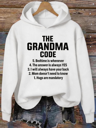 Text Letters Long Sleeve Casual Daily Spring Fall Hoodie
