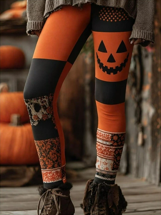 Halloween Casual All Season Long Leggings Trousers