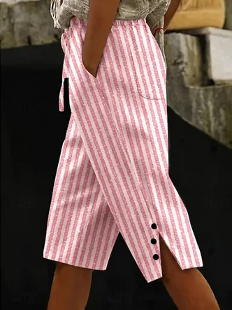 Striped Fifth Pants Pants Casual Summer Trousers