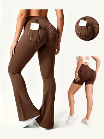 Tight Casual Plain Yoga Pants