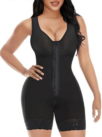 Abdominal Shaping Buttock Lifting Bodysuit Zipper Crotch