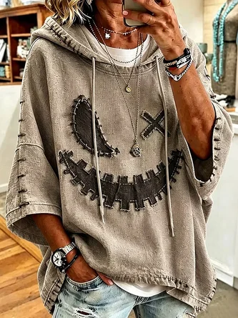 Halloween Half Sleeve Casual Holiday Spring Fall Hoodie
