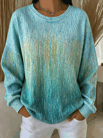 Abstract Crew Neck Casual Spring Fall Long Sleeve Sweatshirt