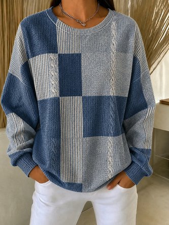 Abstract Graphic Crew Neck Casual Spring Fall Long Sleeve Sweatshirt