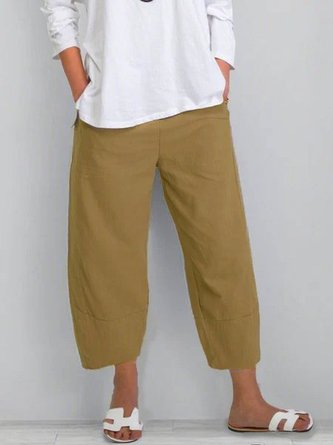 Women Cotton Pants Spring Summer Casual Pants