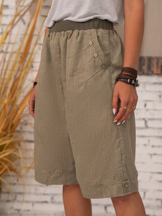 JFN Solid Pocketed Basic Short Pants