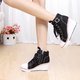 big size canvas korean style lace up buckle wedge heel casual shoes justfashionnow big size canvas korean style lace up buckle wedge heel casual shoes justfashionnow
