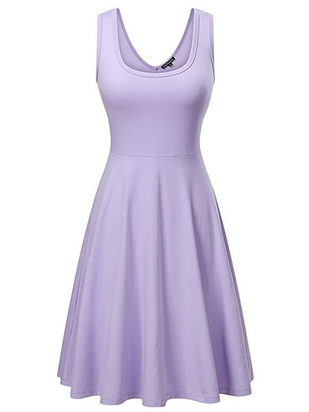 sleeveless swing maxi size casual dresses