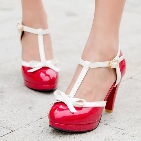 large size pu high heel bowknot pumps justfashionnow com large size high heels