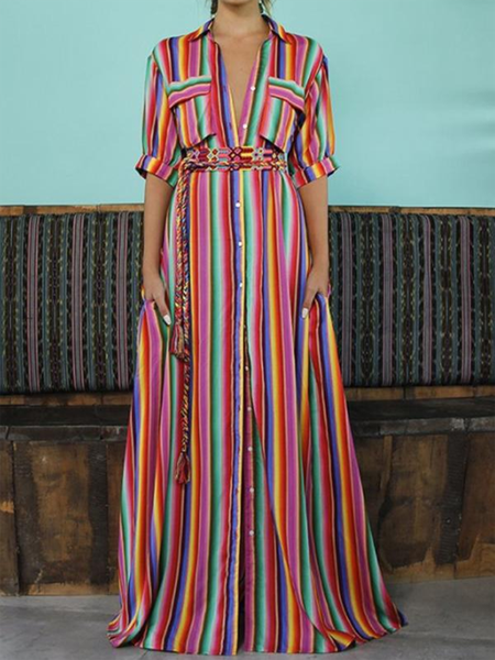 Fashion Dress Buttoned Women Fashion Dress Buttoned Women