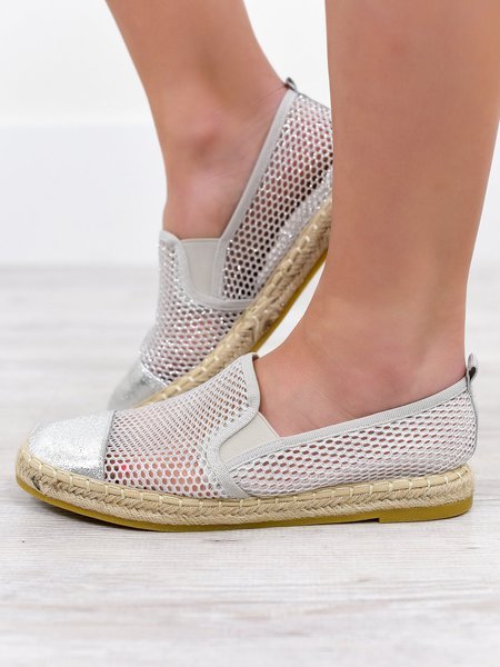 Breathable Hollow Out Flat Loafers Espadrille Mesh Slip On Shoes Breathable Hollow Out Flat Loafers Espadrille Mesh Slip On Shoes