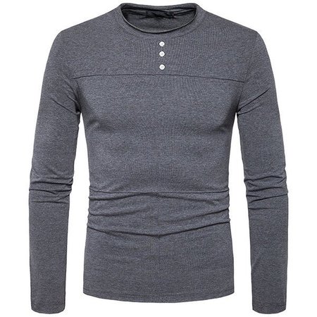 Image result for buttoned crew neck collar shirts
