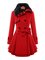Lapel Faux fur Casual Solid Buttoned A-line Pea Coat