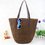 Ladies Handmade Straw Casual Zipper Straw Shoulder Bags